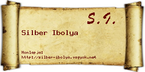 Silber Ibolya névjegykártya